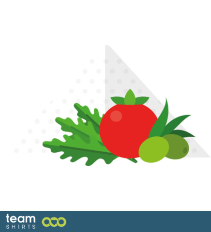 Mediterranean salad with cheese olive and rucola