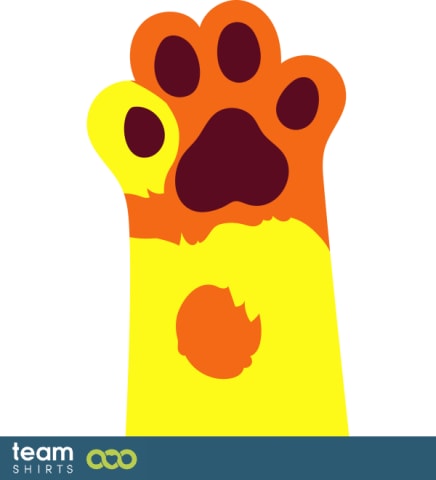 furry cat paw