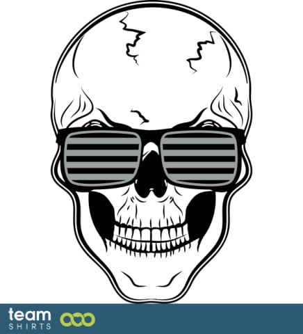 Skull with sunglasses