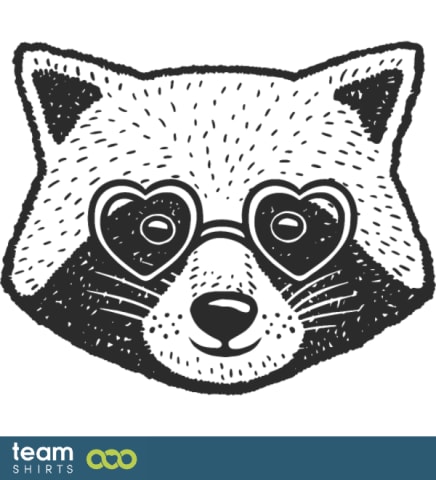 raccoon love glasses