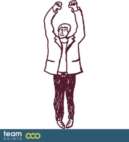 Man arms up