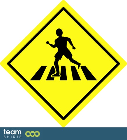 Traffic Sign Caution Crosswalk Ahead