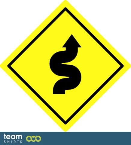 Traffic Sign Winding Road