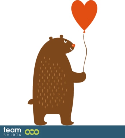 Bear with heart-balloon