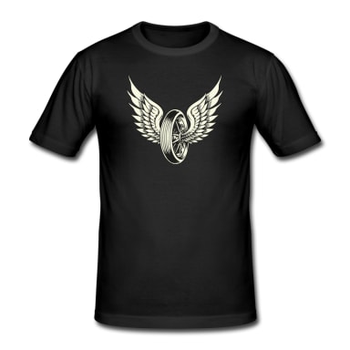 Biker T-Shirt mit Reifen-Flügel