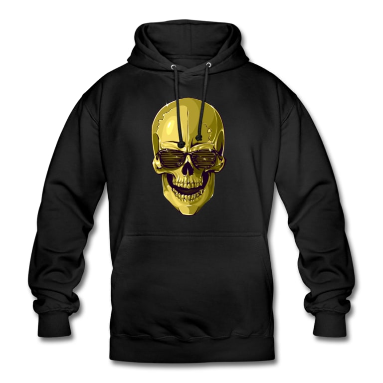 Biker Hoodie mit Totenkopf Motiv