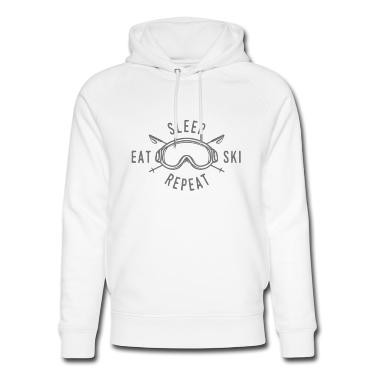 Hoodie bedrucken - Eat Ski Sleep Repeat