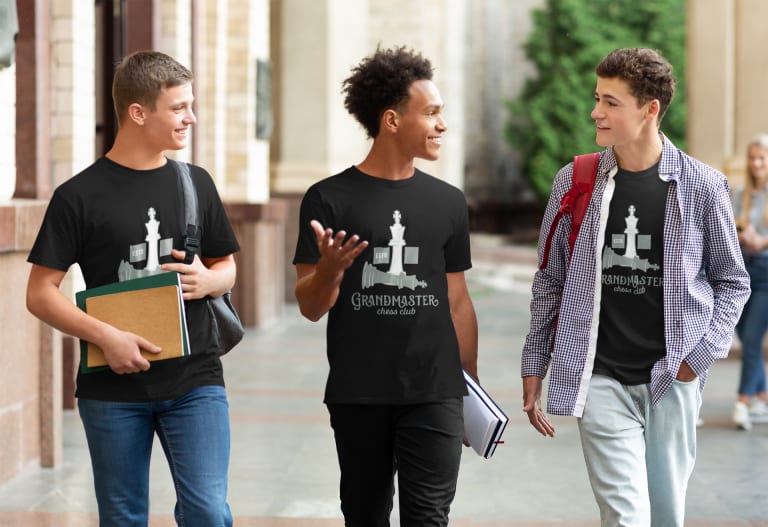 Students With Custom Back To School Shirts