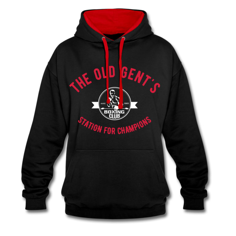 Custom boxing hoodie black