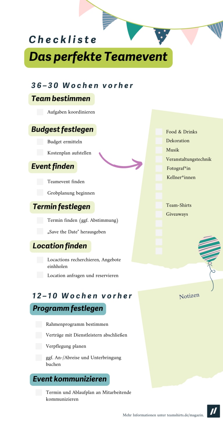 checkliste teamevent planen download