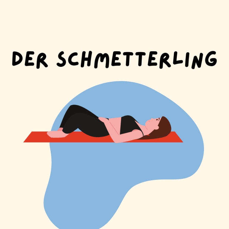 yin-yoga der schmetterling illustration