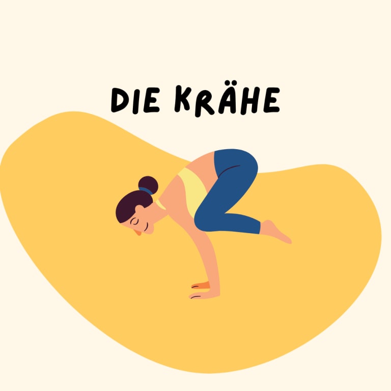 yin-yoga die krähe illustration