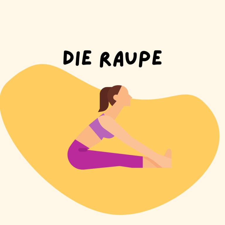 yin-yoga die raupe illustration