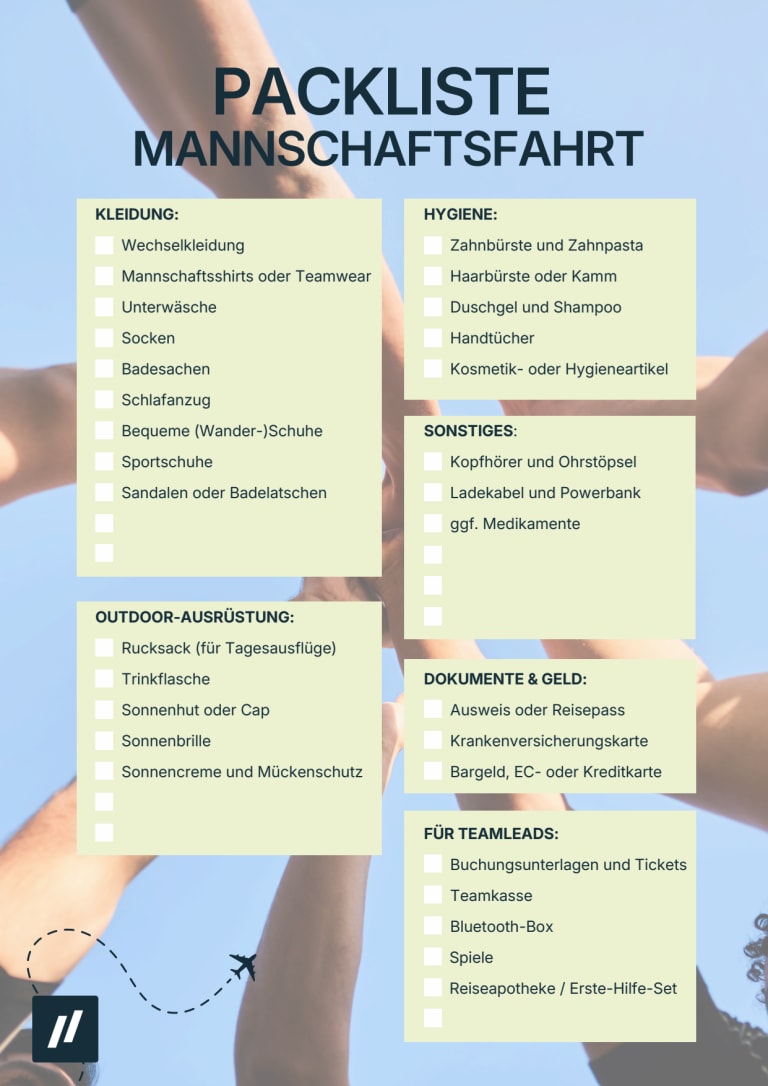 packliste mannschaftsfahrt download