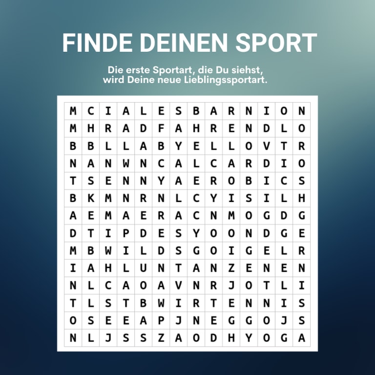 sport finden test