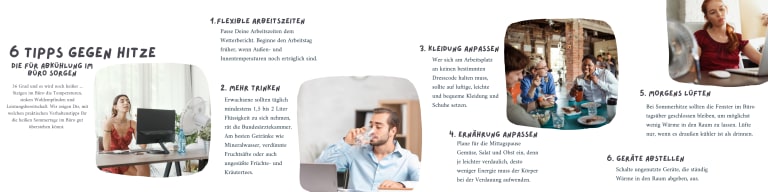 tipps gegen hitze im büro infografik