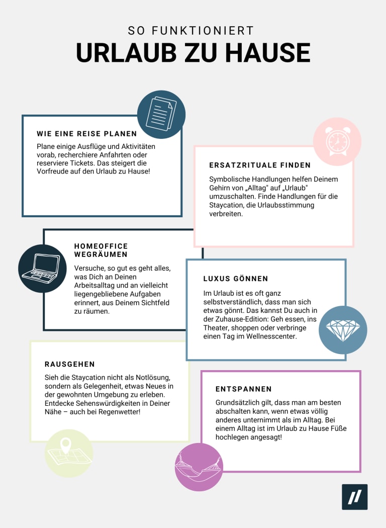 urlaub zu hause tipps inforgrafik