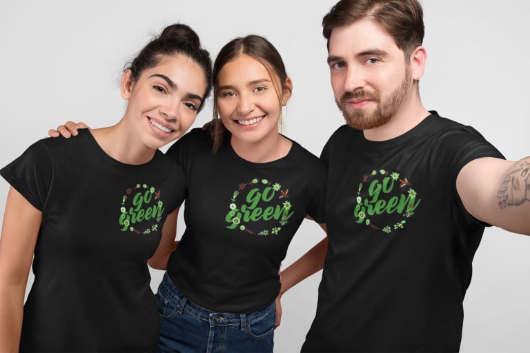 statement shirts, freunde mit go green shirts