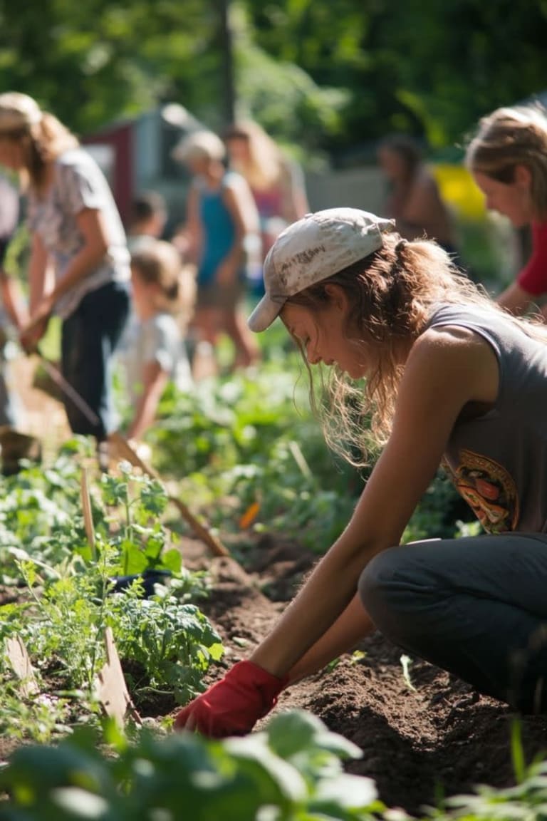 Atelier de team building écologique : plantation et jardinage collaboratif