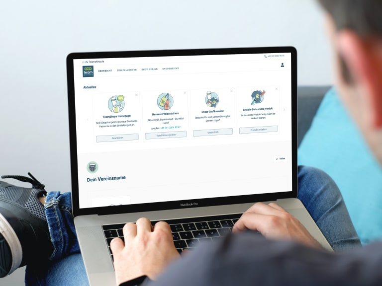 teamshop erstellen registrierung