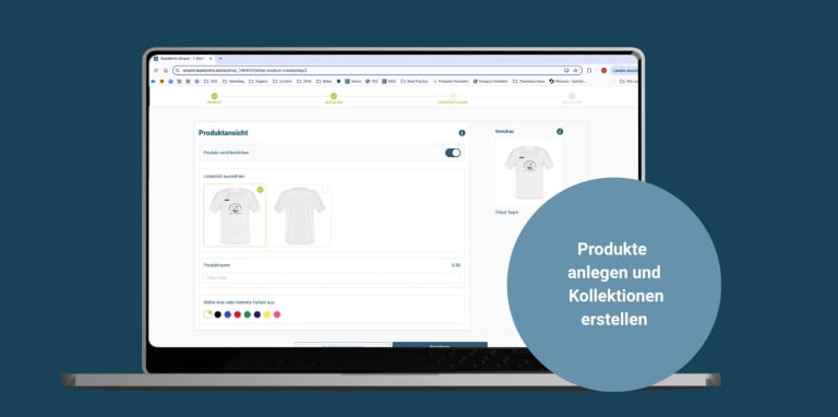 teamshop einrichten produkte anlegen